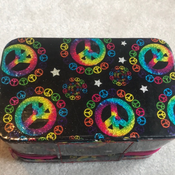 Glittery peace sign make up tote - Picture 3 of 4
